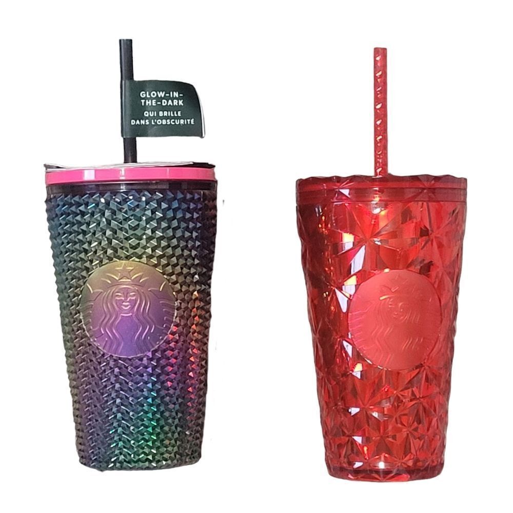 2 Starbucks 2023 16oz plastic tumblers